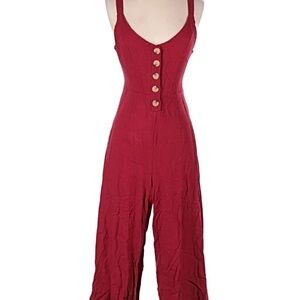 Kendall & Kylie Deep Red Jumpsuit